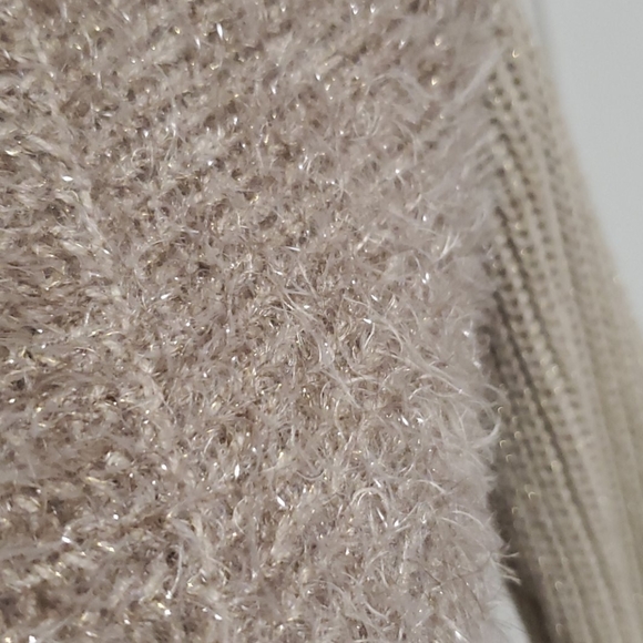 Gold and Taupe Lame Cardigan - Picture 4 of 6